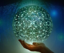 A supply chain manager reviewing a dynamic network map on a digital interface, symbolizing resilience and adaptability during uncertainty.